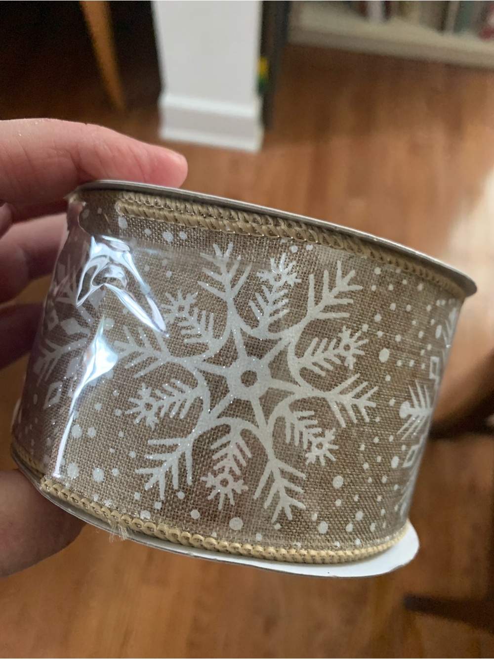 Natural Jute Snowflake Ribbon
